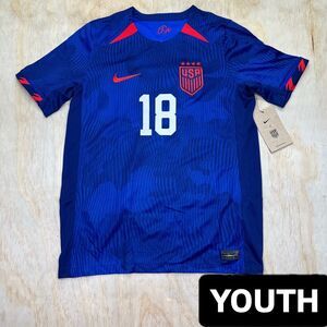 NEW LG YOUTH #18 Casey Murphy USWNT USA Soccer Nike 2023 Away Jersey